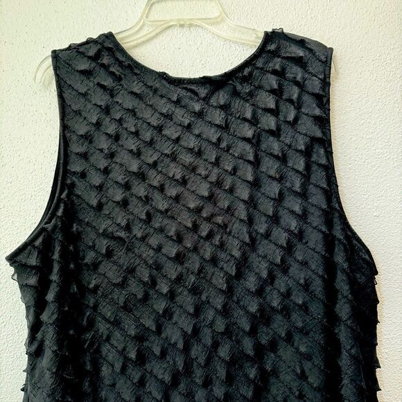CJ Banks Black Sleeveless Dress Ruffle Party SZ 3X - Picture 10 of 16